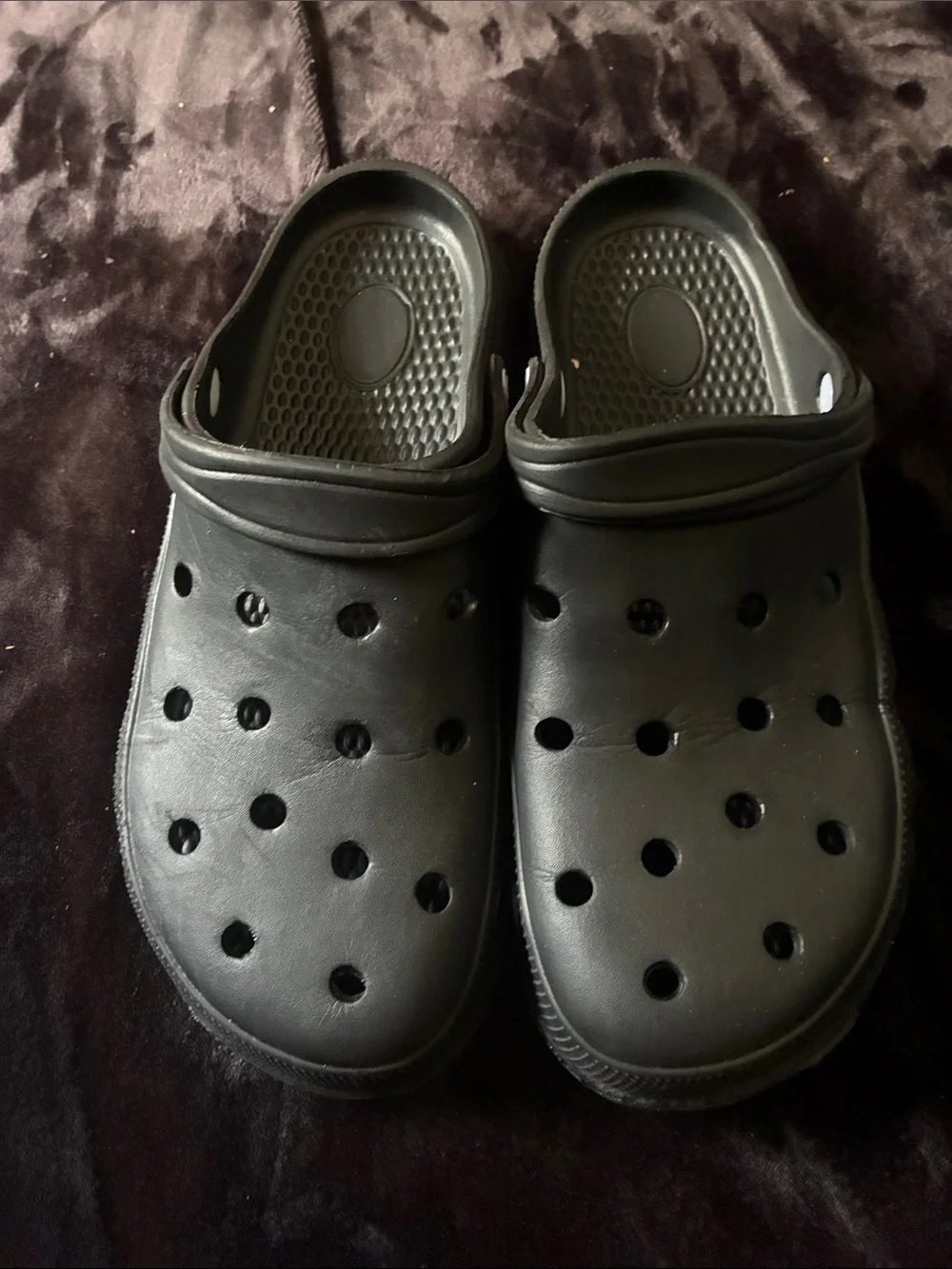 Men's Black Ventilated Slip-On Clogs